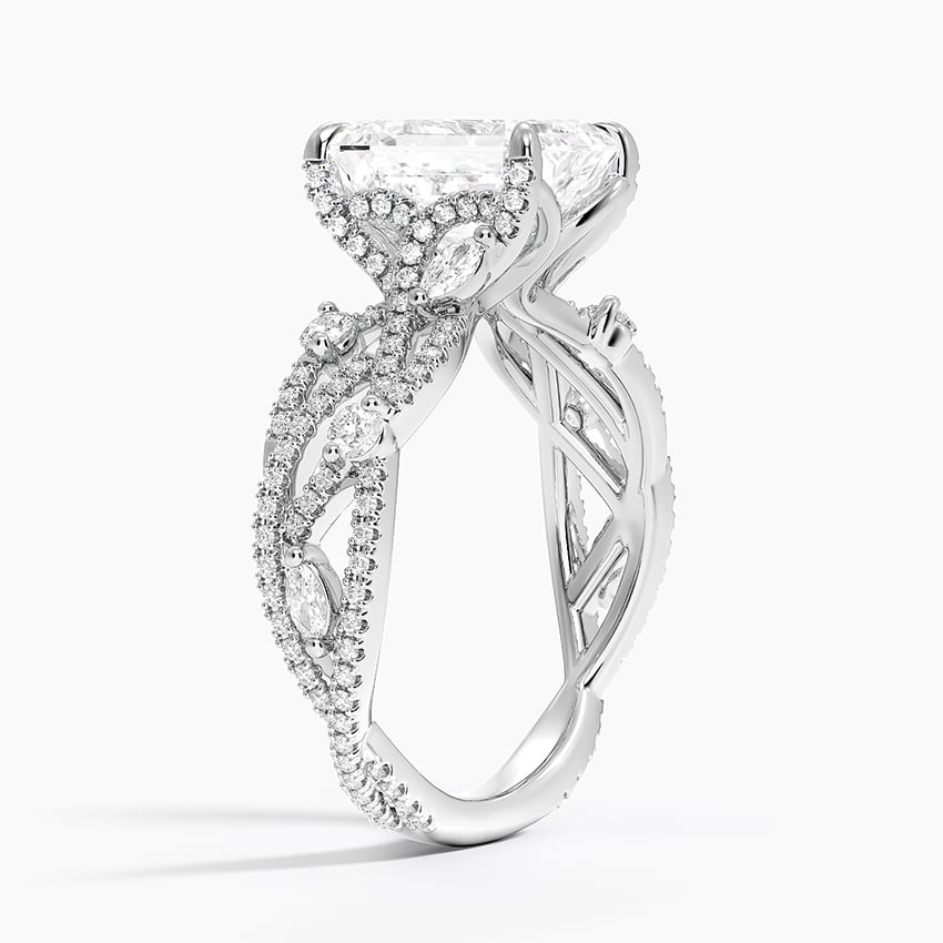 Grand Secret Garden Diamond Ring in 18K White Gold