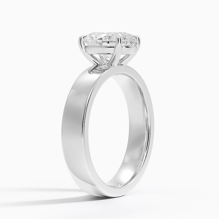 18K White Gold Peyton Solitaire Ring