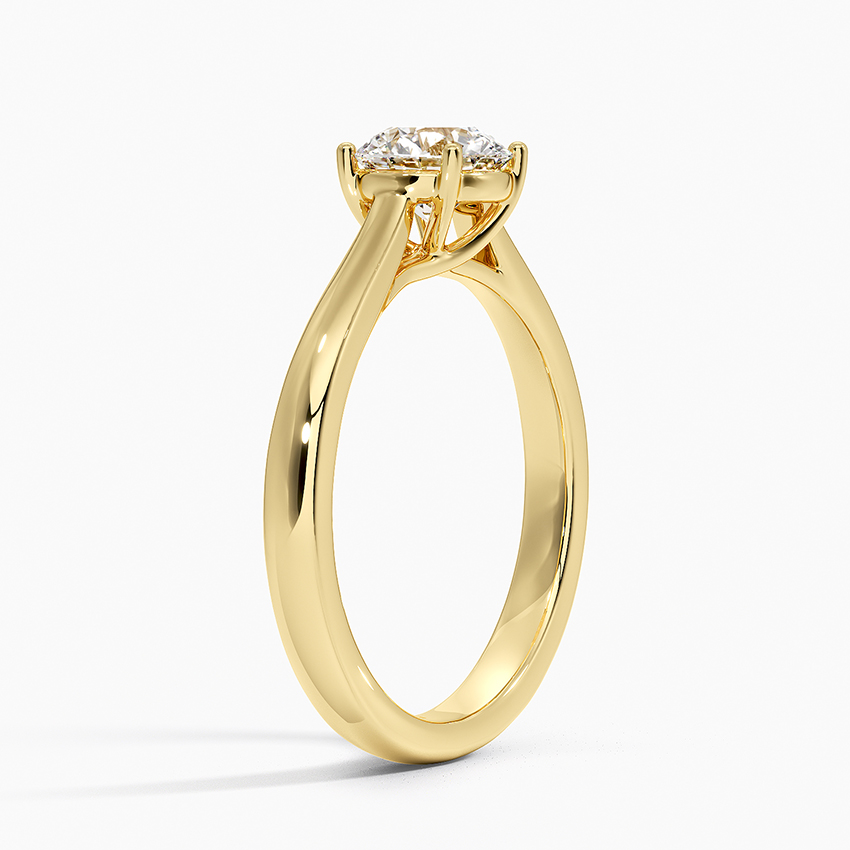 18K Yellow Gold Petite Tapered Trellis Ring