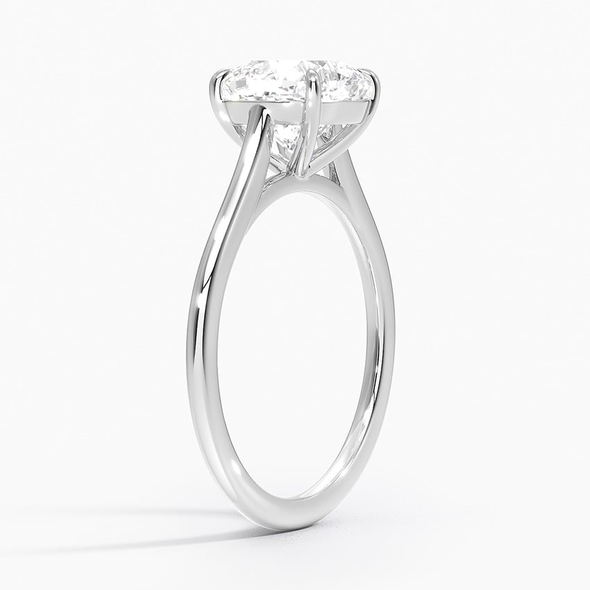 18K White Gold 1.4mm Provence Solitaire Ring