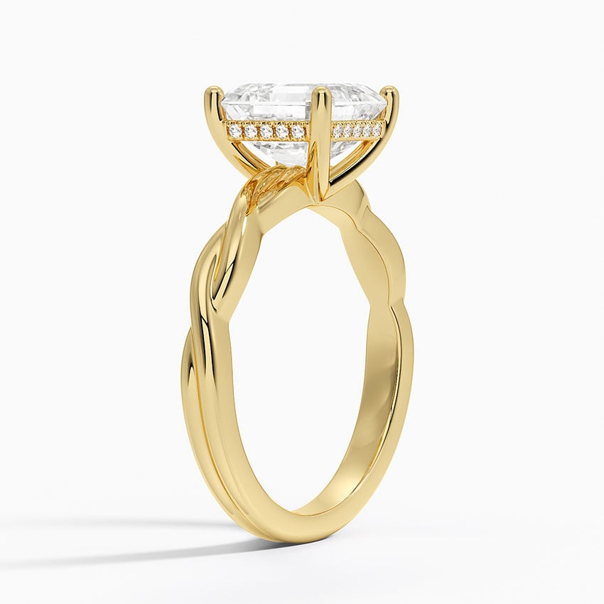Twisted Vine Hidden Halo Diamond Ring
