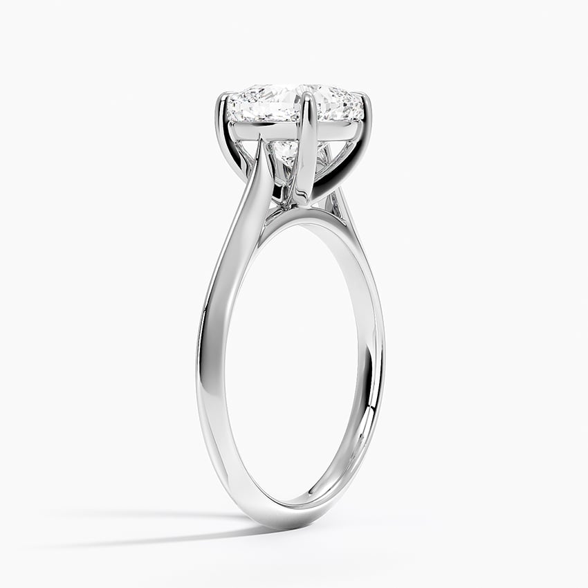 Platinum Piper Knife Edge Solitaire Ring