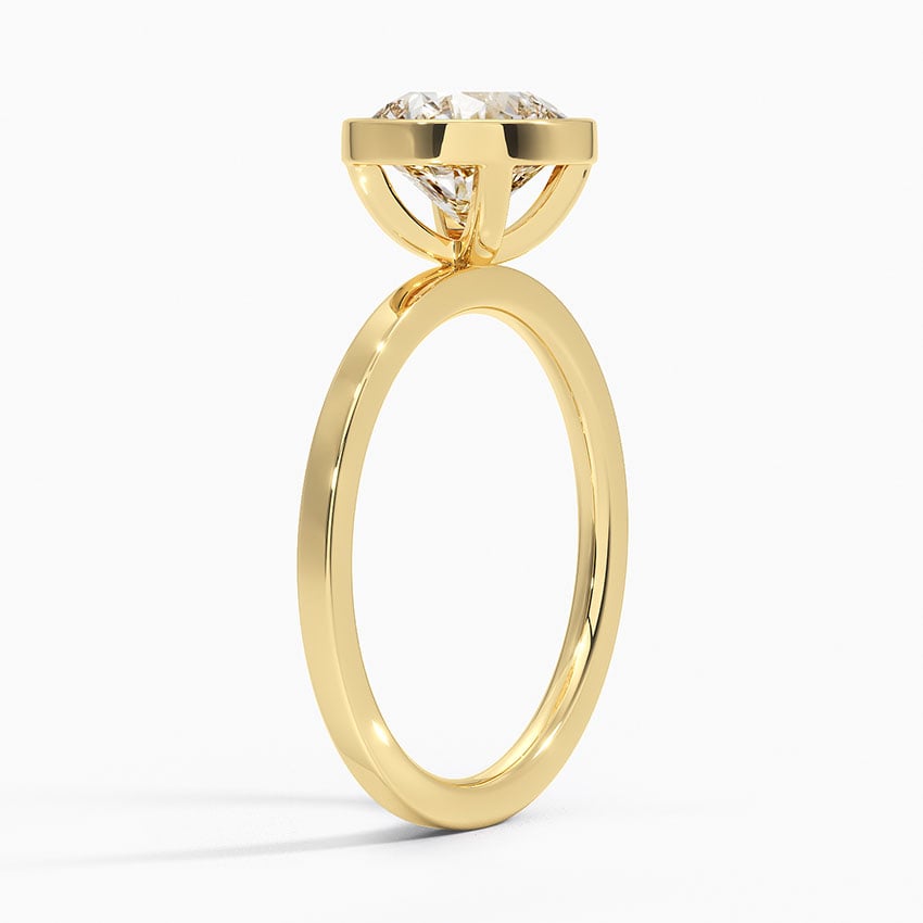 Raised Flush Set Bezel Ring