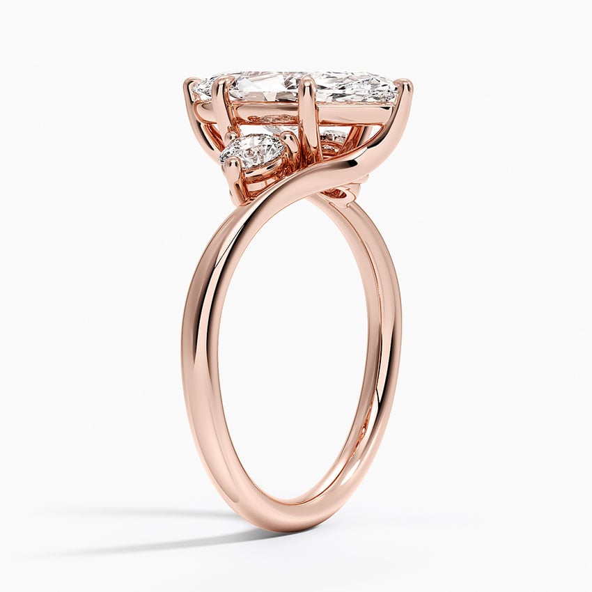 14K Rose Gold Atelier Three Stone Diamond Ring (1/3 ct. tw.)