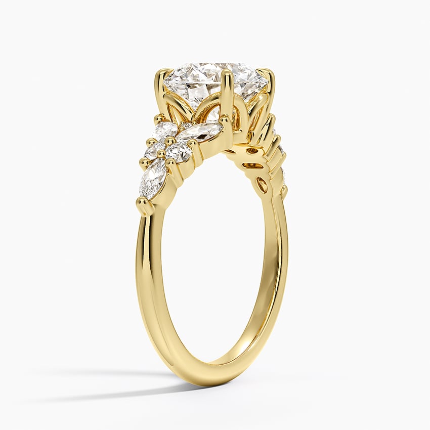 18K Yellow Gold Nadia Taper Diamond Ring