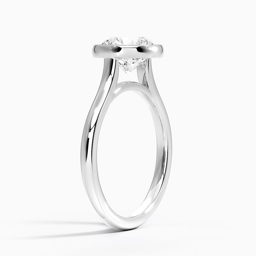 Platinum Luna 2mm Bezel Ring