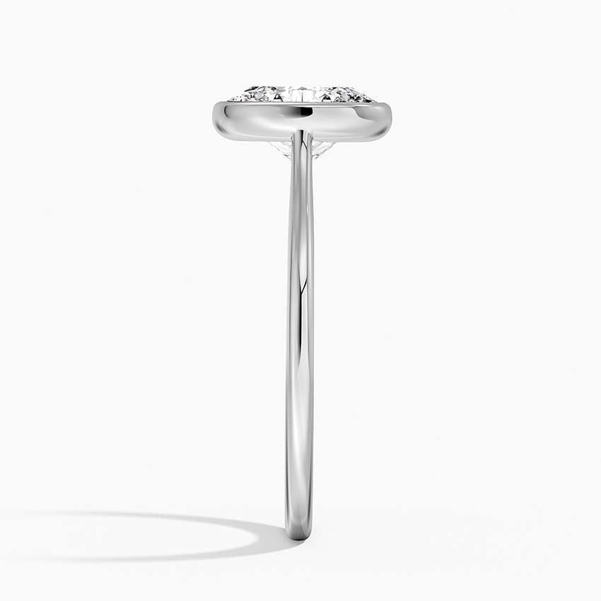 18K White Gold 1.5mm Petite Luna Bezel Ring