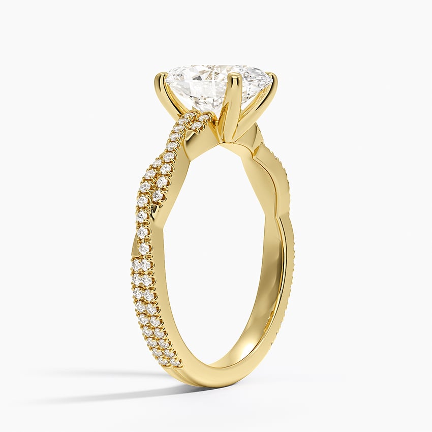 18K Yellow Gold Petite Luxe Twisted Vine Diamond Ring (1/4 ct. tw.)