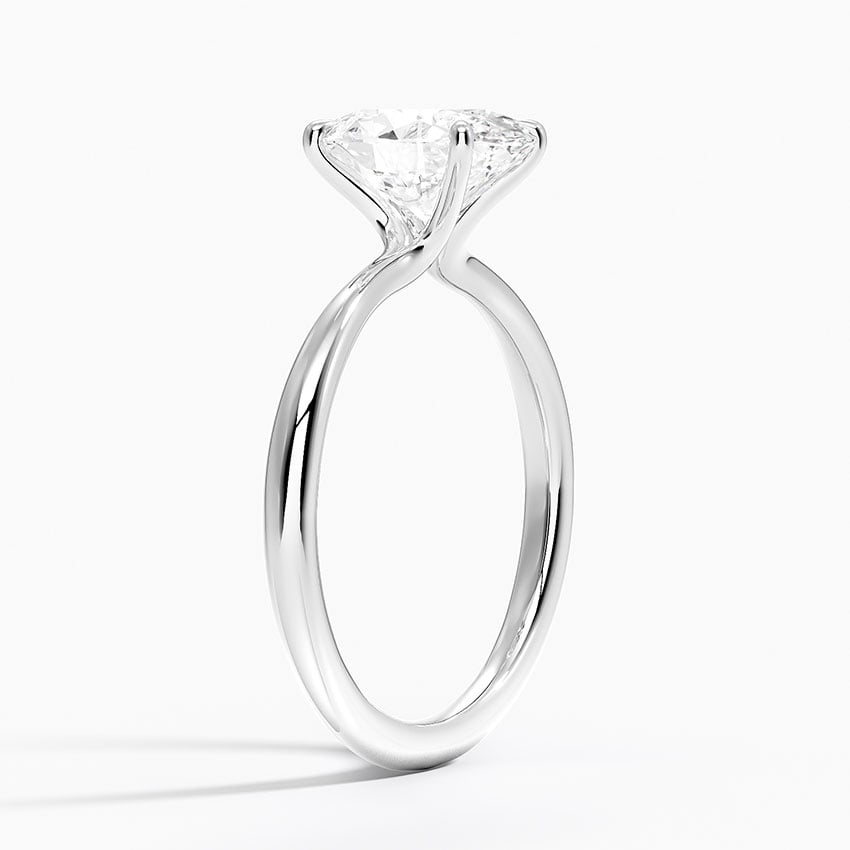 18K White Gold Freesia 2mm Solitaire Ring