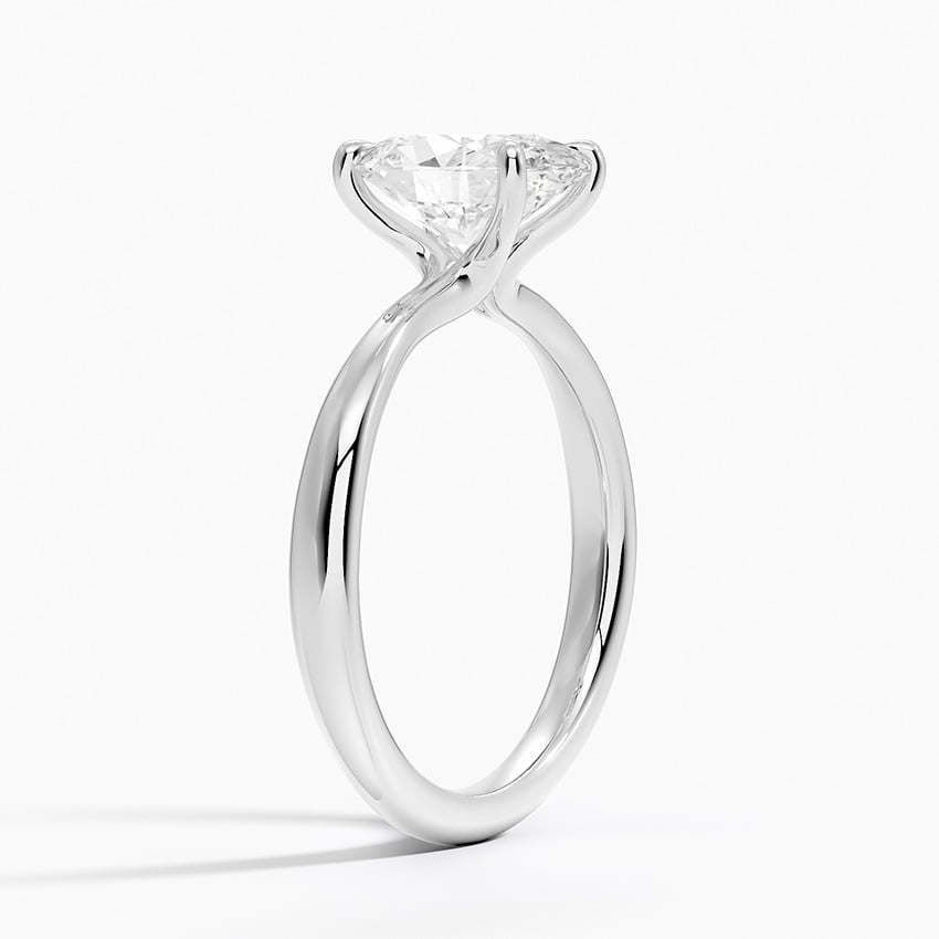 18K White Gold Freesia 2.7mm Solitaire Ring