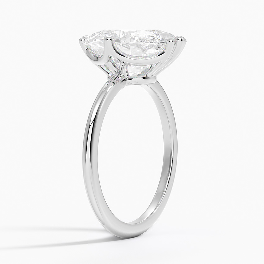 18K White Gold Samara Eight-Prong Solitaire Ring