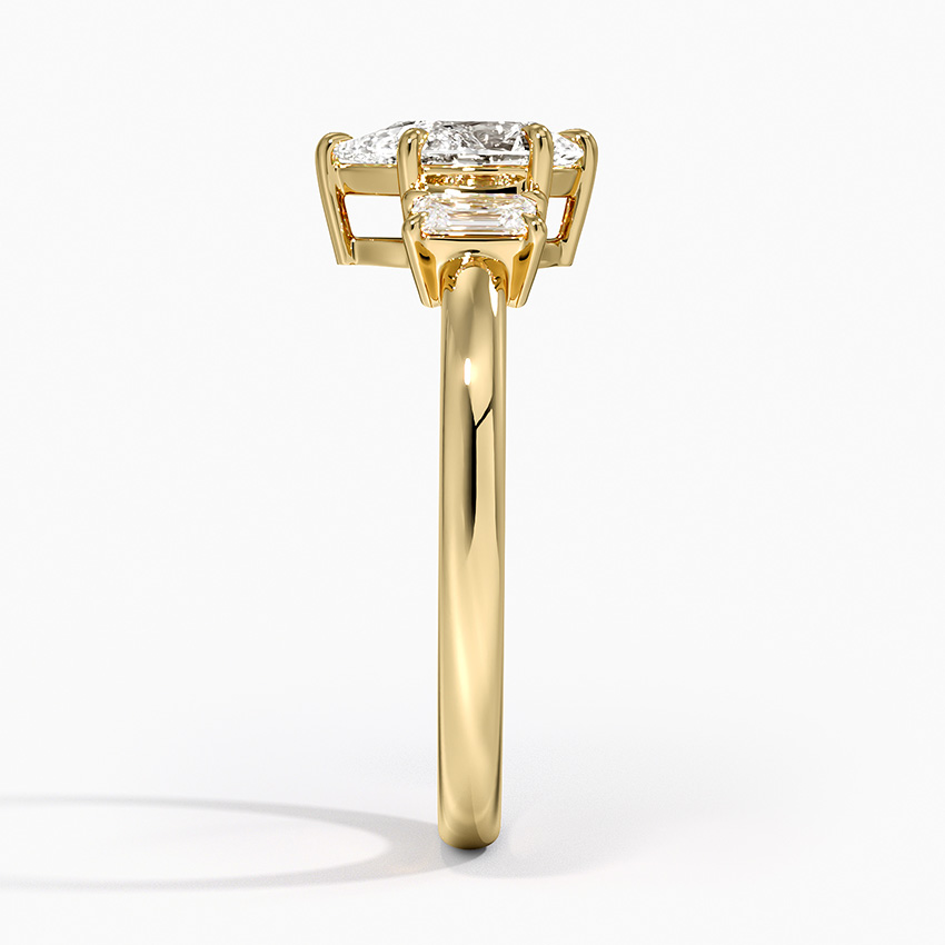 18K Yellow Gold Petite Rhiannon Three Stone Diamond Ring (1/4 ct. tw.)