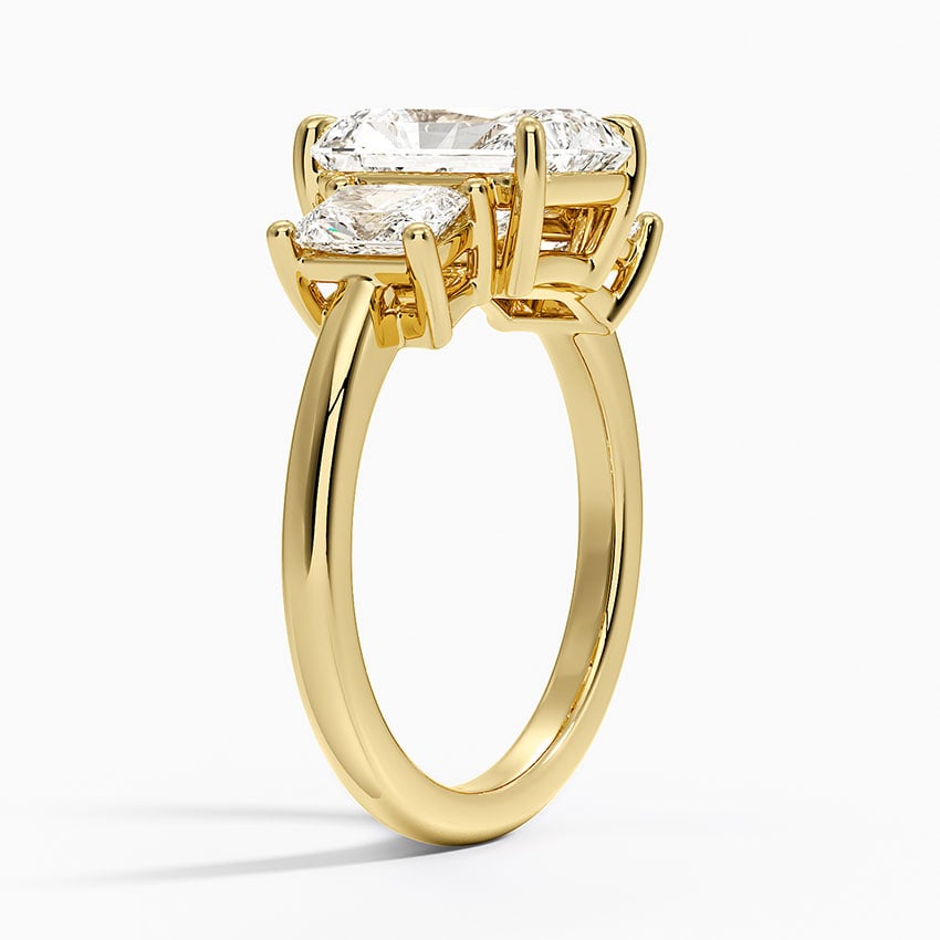 Luxe Helena Radiant-Cut Three Stone Diamond Ring