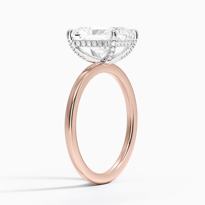 14K Rose Gold Mixed Metal Lumiere Diamond Ring