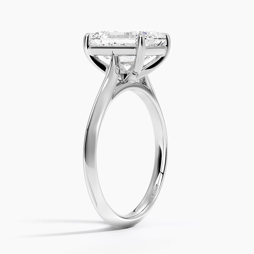 Platinum Piper Knife Edge Solitaire Ring