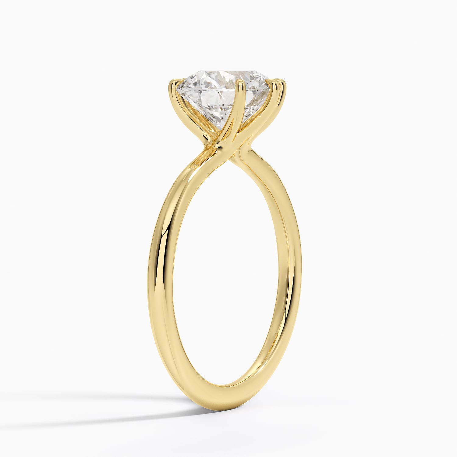 14K Yellow Gold Freesia Six-Prong Solitaire Ring