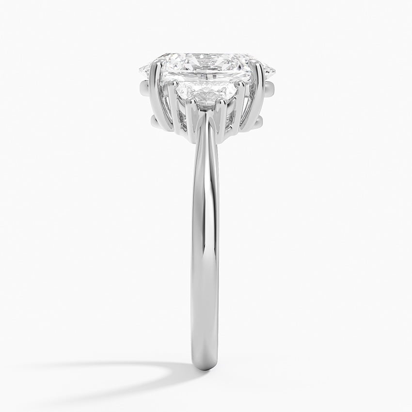 Half Moon Three Stone Diamond Ring (1/4 ct. tw.) in 18K White Gold