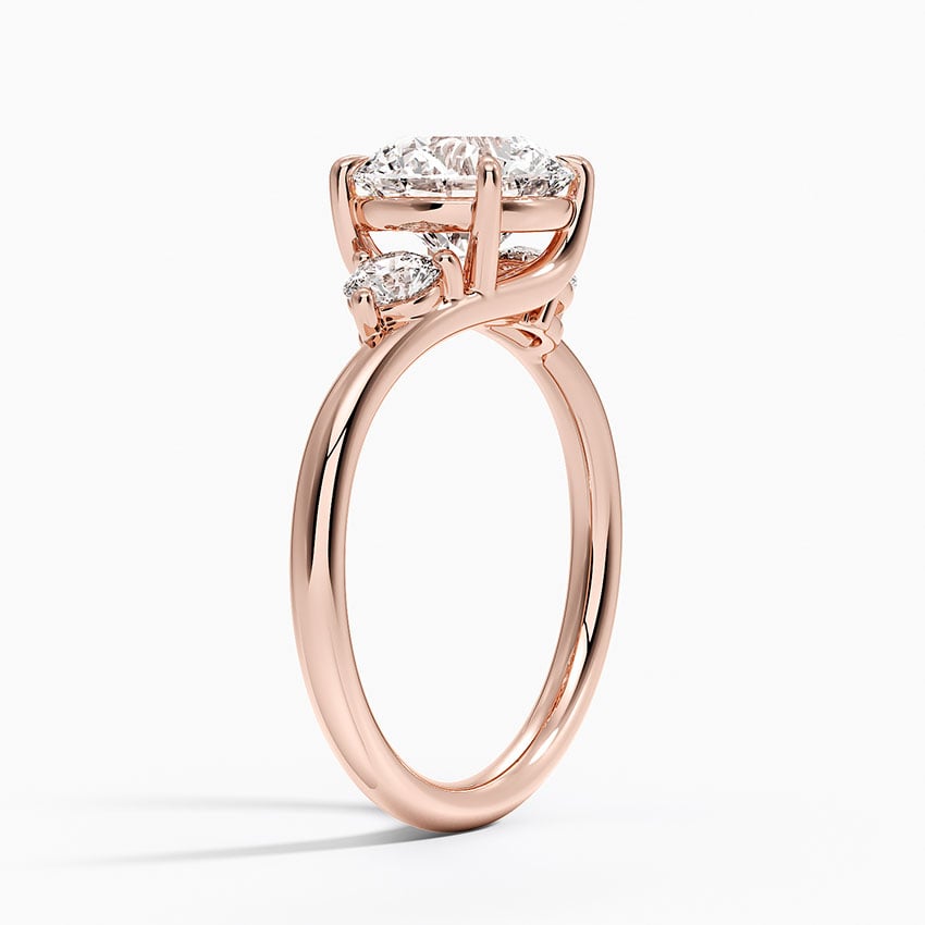 14K Rose Gold Atelier Three Stone Diamond Ring (1/3 ct. tw.)