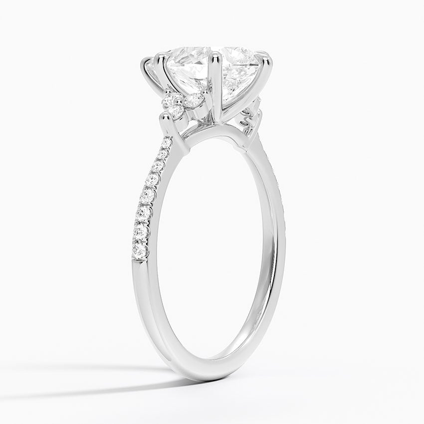 18K White Gold Melody Pavé Diamond Ring