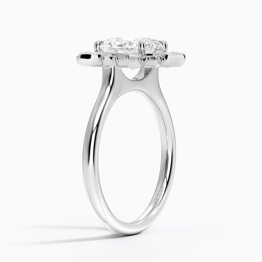 18K White Gold Fiore Halo Diamond Ring (1/4 ct. tw.)
