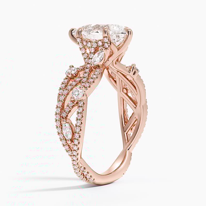 14K Rose Gold Grand Secret Garden Diamond Ring