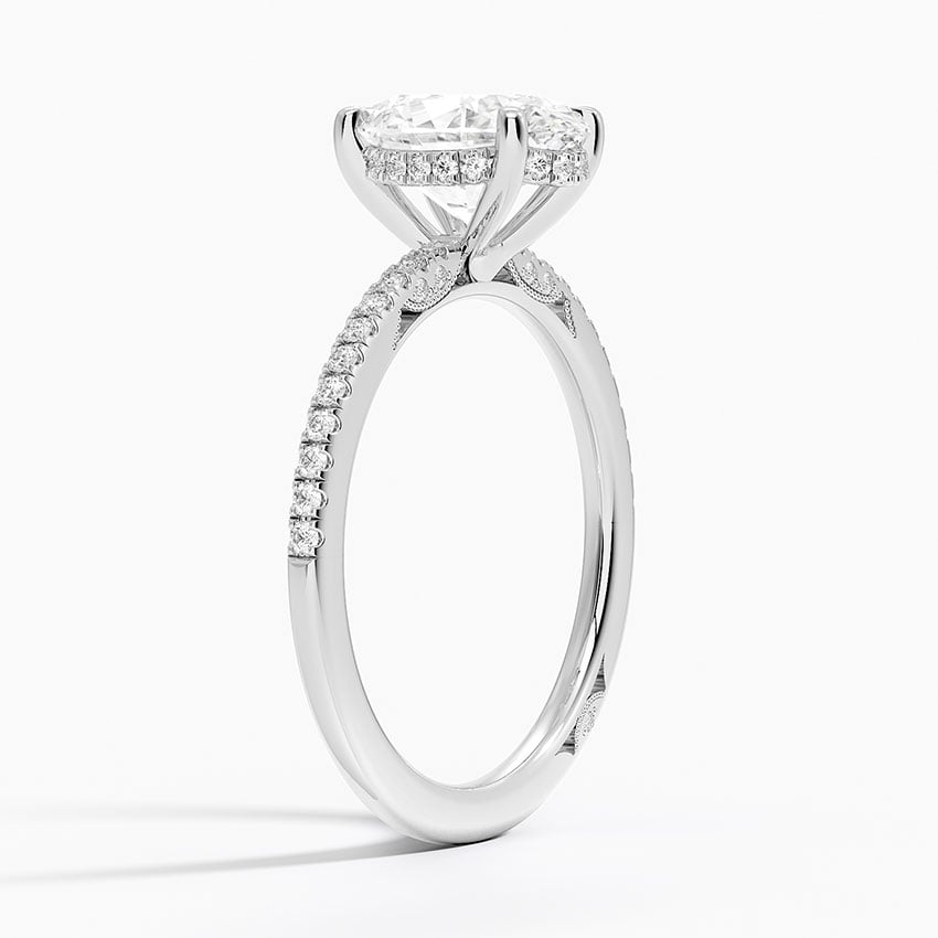 Diamond Accented Gallery Pave Band Setting