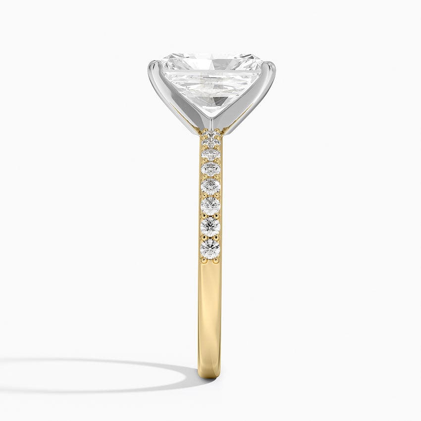 18K Yellow Gold Petite Shared Prong Diamond Ring (1/4 ct. tw.)