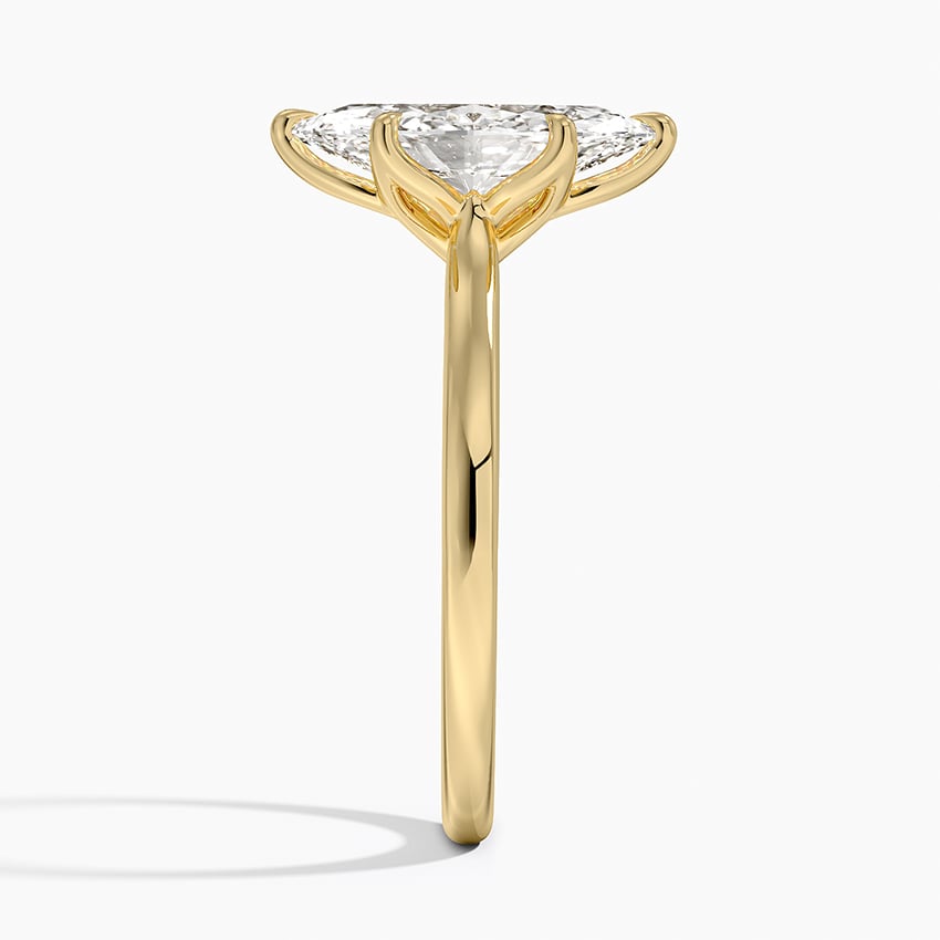 18K Yellow Gold Elodie Cathedral Solitaire Ring