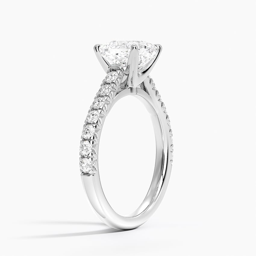 French Pavé Engagement Ring
