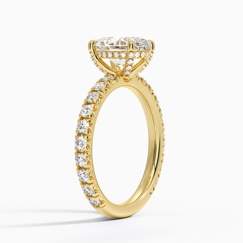 18K Yellow Gold Olympia Three-Quarter Coverage Diamond Ring