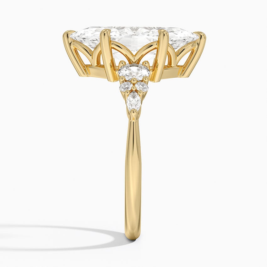18K Yellow Gold Nadia Three Stone Engagement Ring