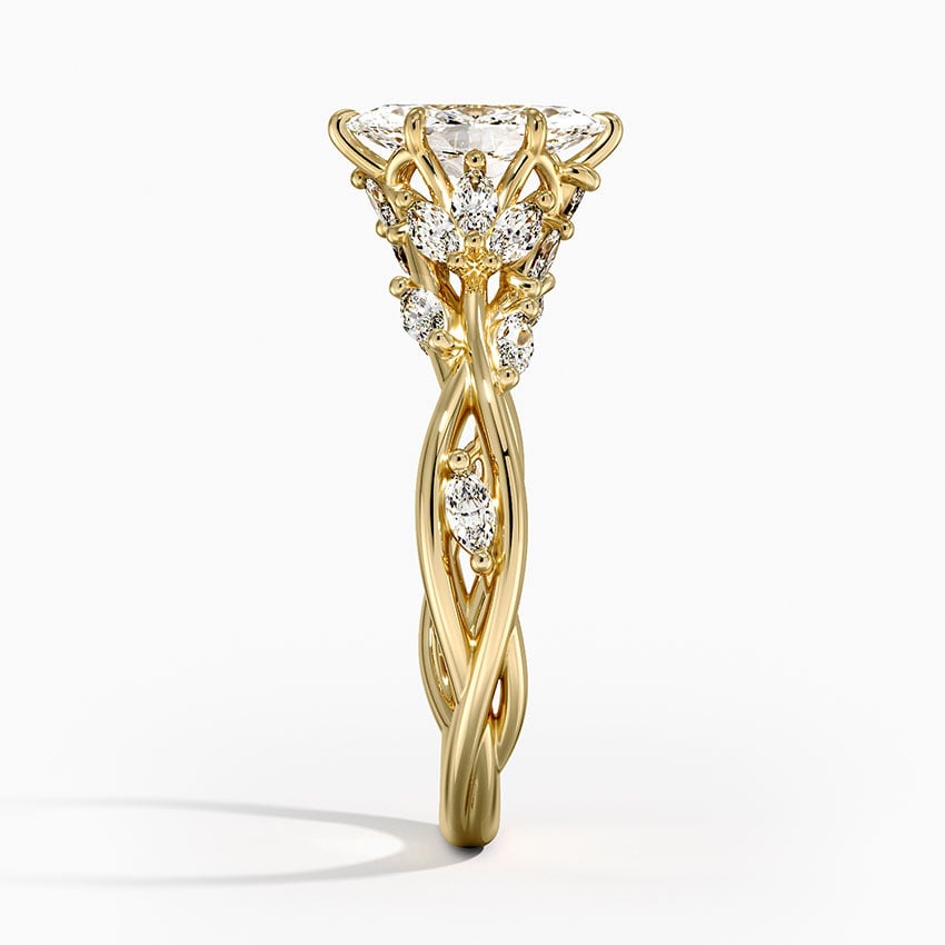 18K Yellow Gold Secret Garden Diamond Ring (1/2 ct. tw.), large side view