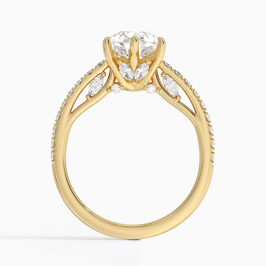 18K Yellow Gold Secret Garden Adorned Gallery Diamond Ring (1/2 ct. tw.)