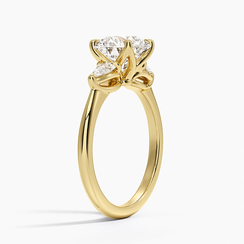 Fleur Three Stone Diamond Ring