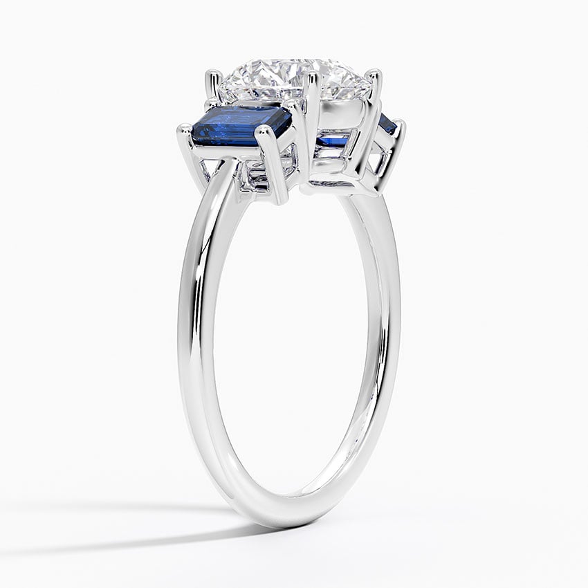 Platinum Luxe Rhiannon Three Stone Sapphire Ring