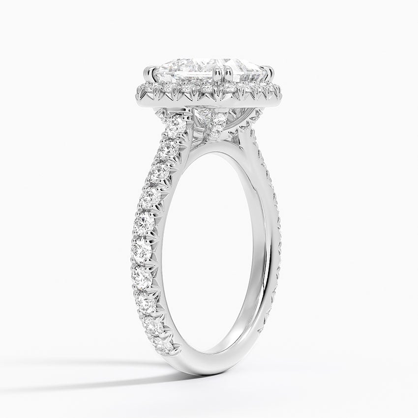 Luxe French Pavé Halo Ring