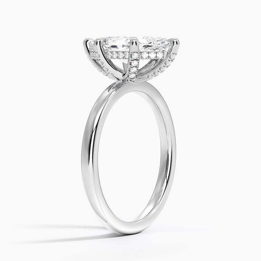 18K White Gold Lumiere 2mm Diamond Ring (1/8 ct. tw.)