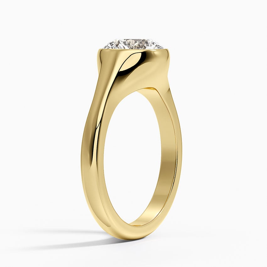 Bezel Solitaire Signet Ring