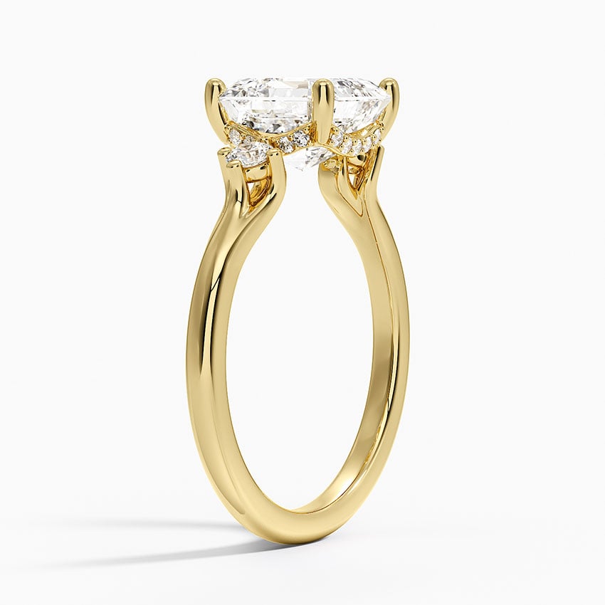 Floating Stone Diamond Engagement Ring