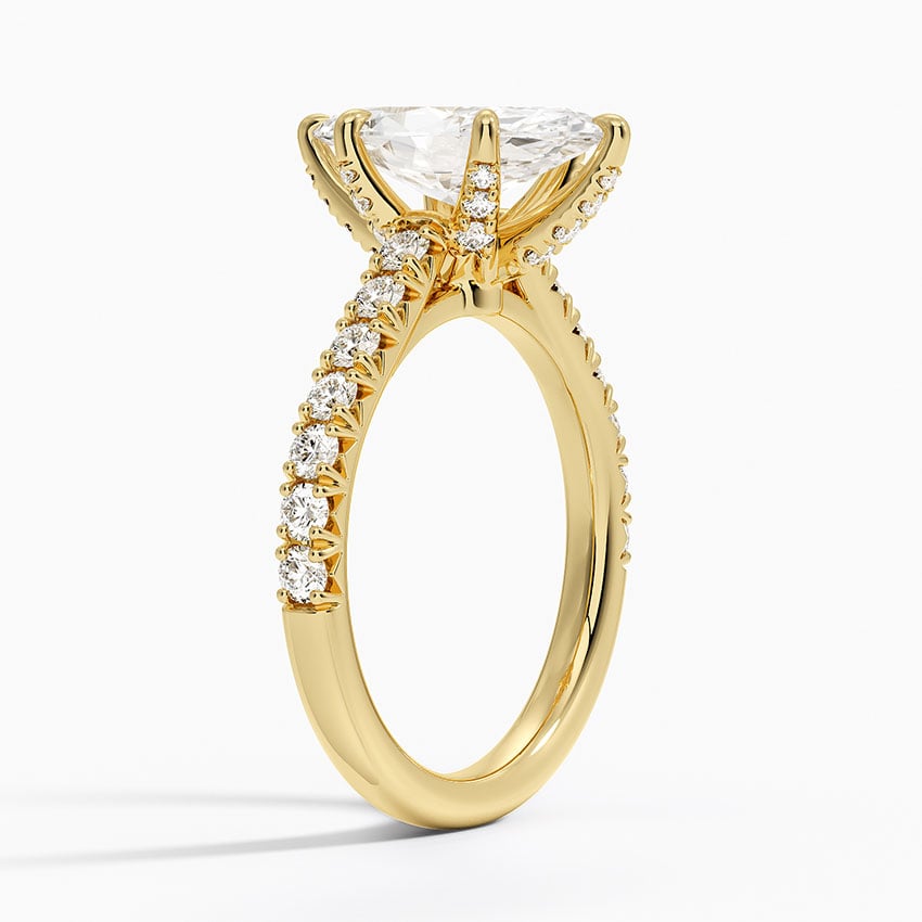 18K Yellow Gold Sienna Half Coverage Hidden Accents Diamond Ring (1/2 ct. tw.)