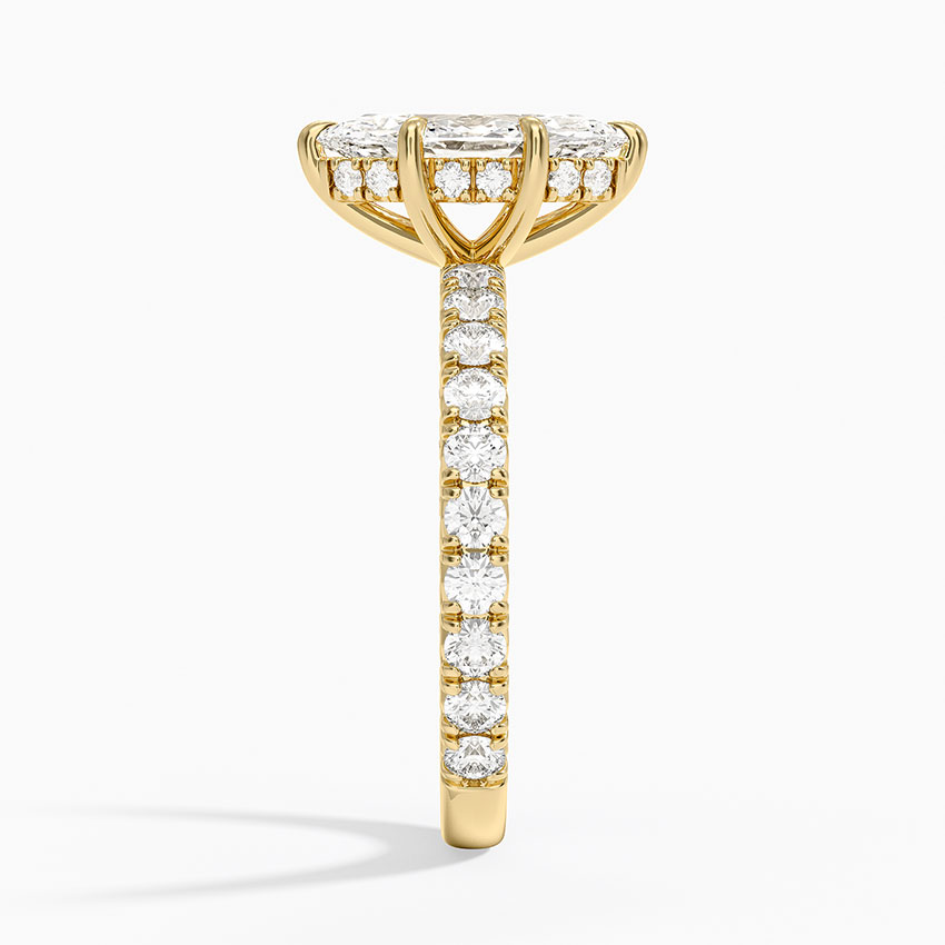 Perfect Fit French Pavé Diamond Ring in 18K Yellow Gold