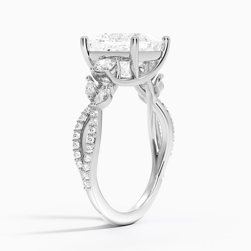 Luxe Willow Three Stone Diamond Ring - Brilliant Earth