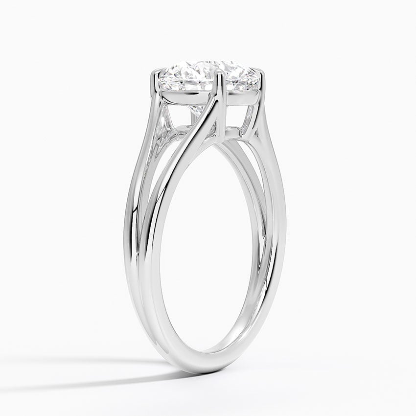 Platinum Tressa Split Shank Solitaire Ring