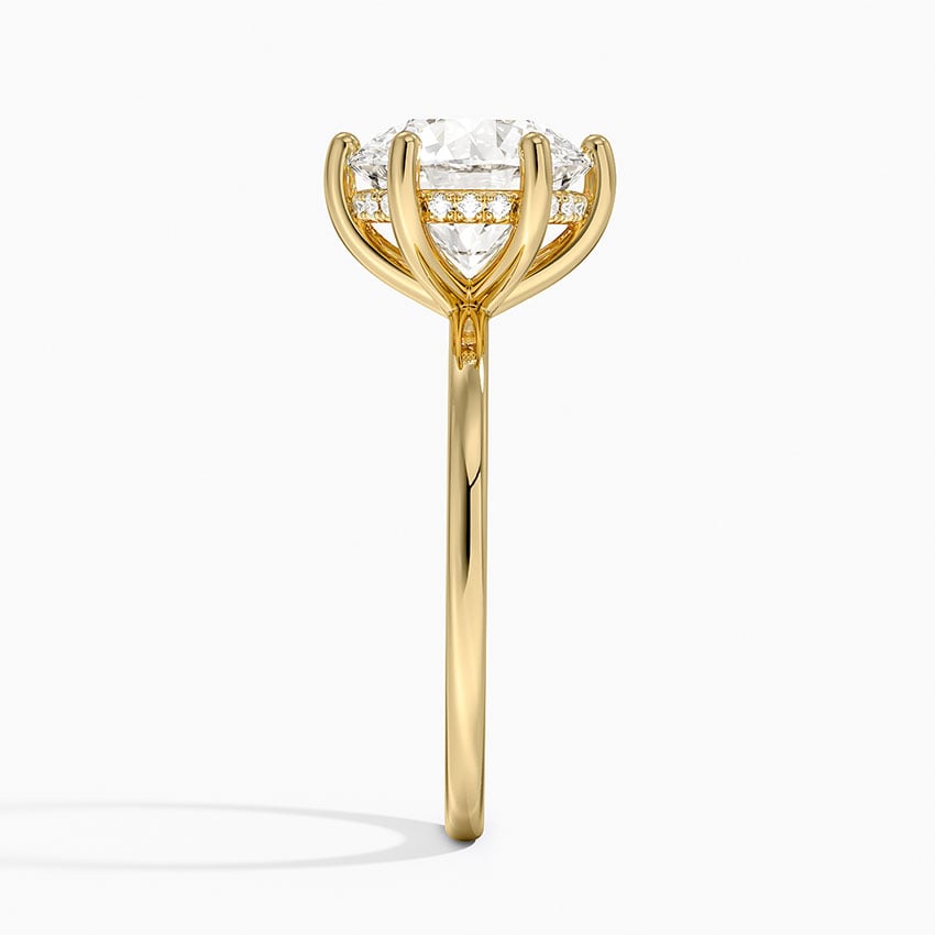 18K Yellow Gold Sydney Flush Fit Six-Prong Diamond Ring