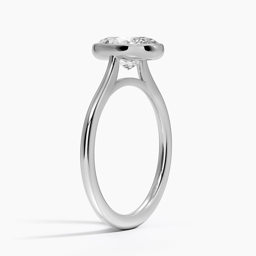 Platinum Petite Luna 1.5mm Bezel Ring
