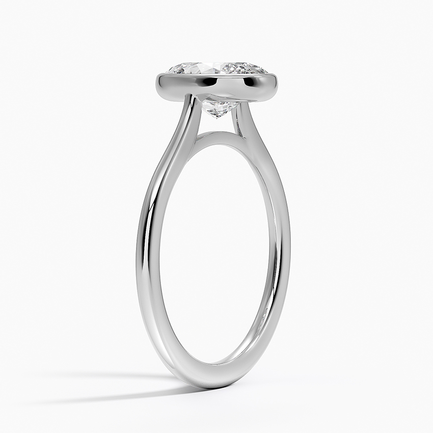 18K White Gold 1.5mm Petite Luna Bezel Ring