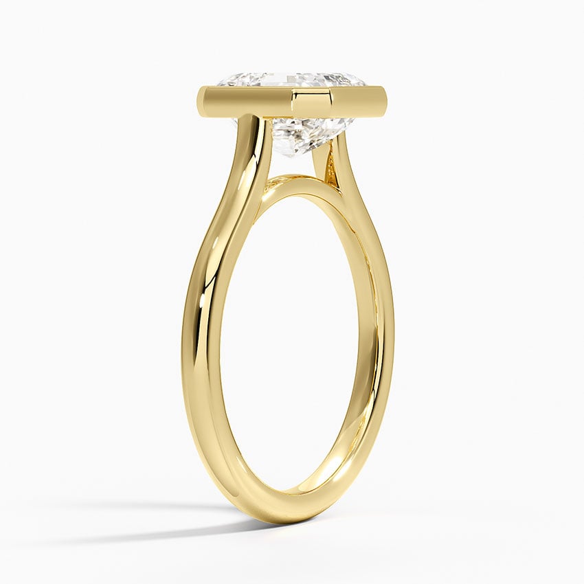Bezel Set Engagement Ring - Luna