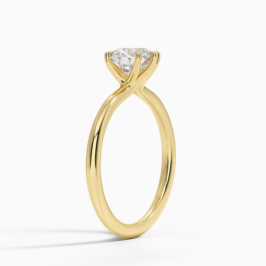 18K Yellow Gold Freesia Six-Prong Solitaire Ring