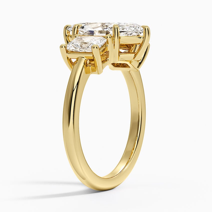 Luxe Helena Radiant-Cut Three Stone Diamond Ring