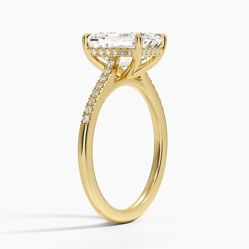 18K Yellow Gold Lissome Half Coverage Diamond Ring